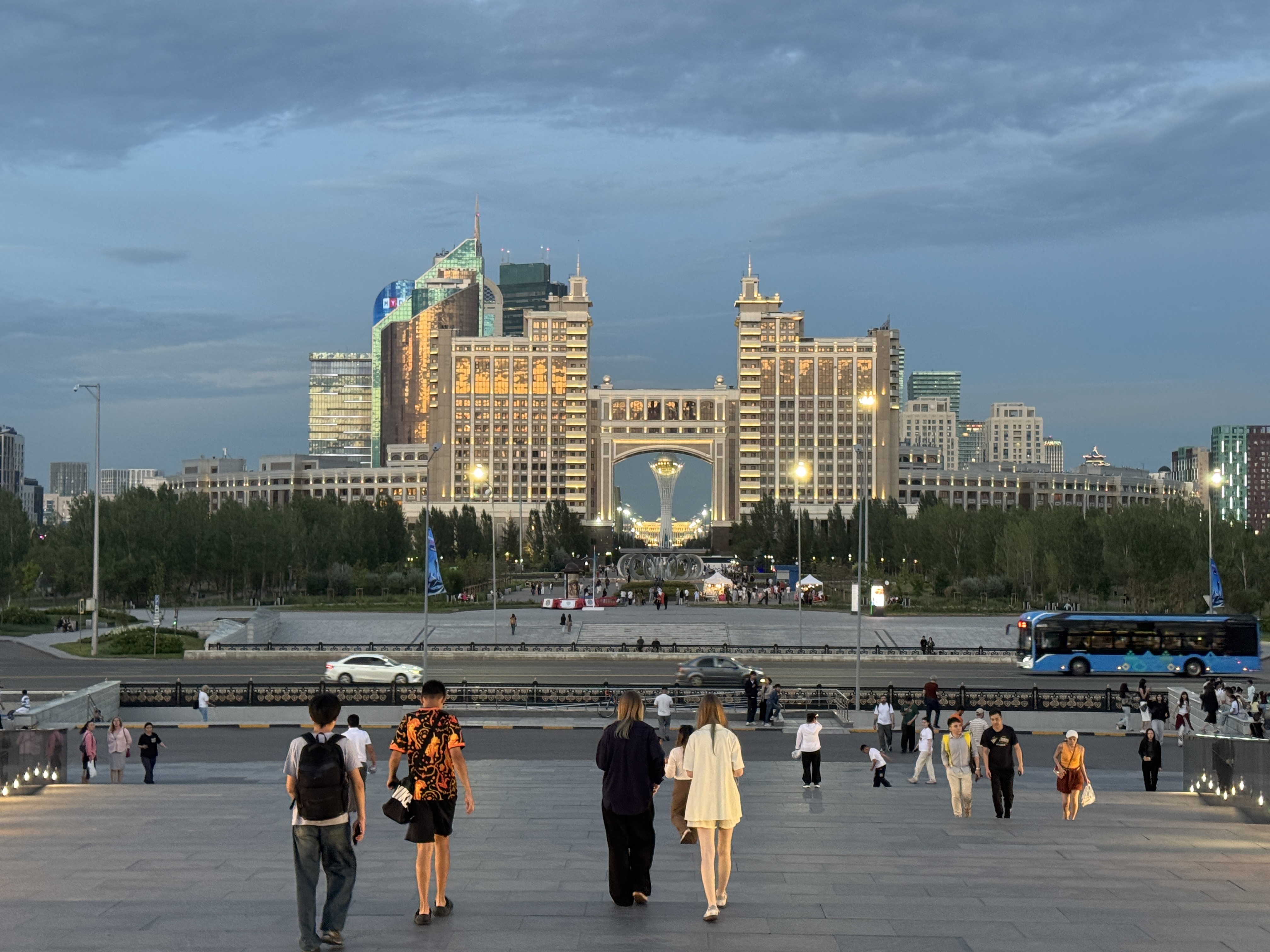 A street scene in Kazakhstan